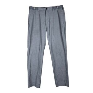 uniqlo dress pants Mens 33x34 Gray Solid Bottoms Business Formal Work Slacks and everyday activity. The best wardrobe basics don't